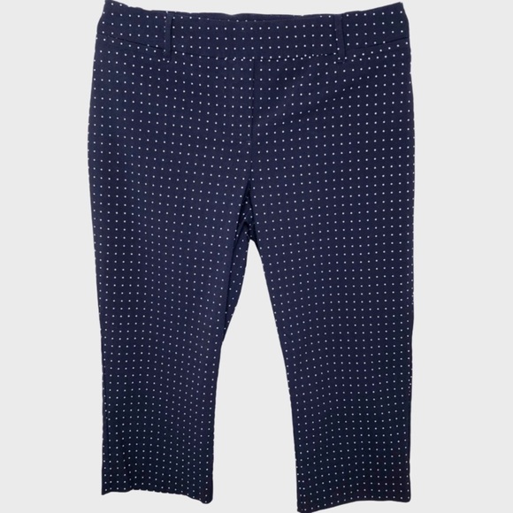 REITMAN’S The Iconic Polka Dot Pull On Navy and white Capris Pants size 12 - Picture 3 of 12